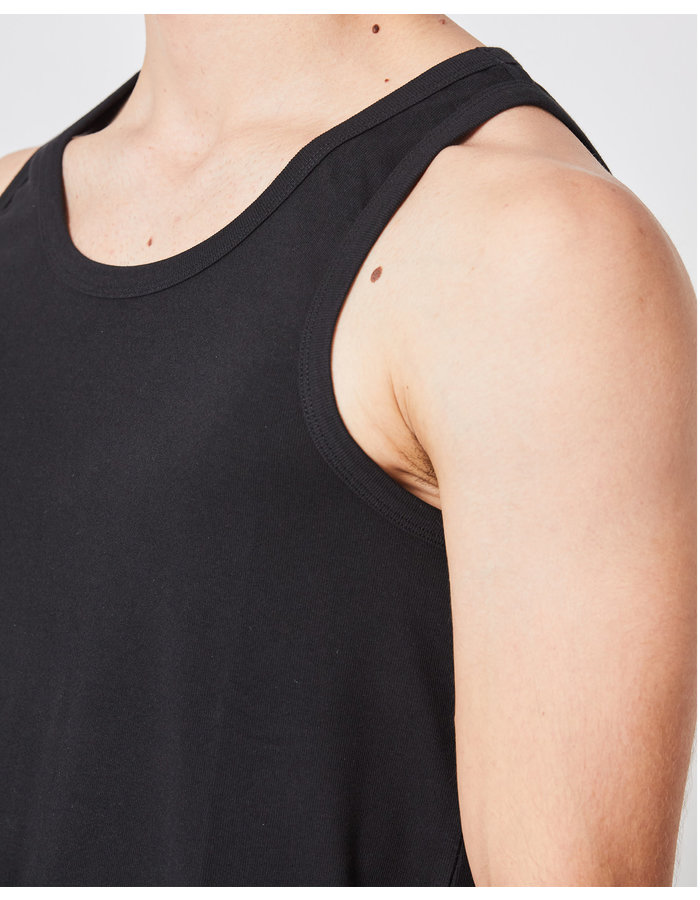 THOM KROM STRETCH COTTON TANK TOP -BLACK