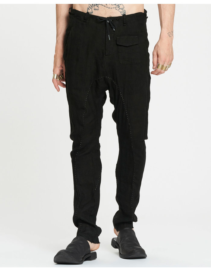 Side Pleat Baggy Pants in black by Masnada | Shop Unaltd NYC