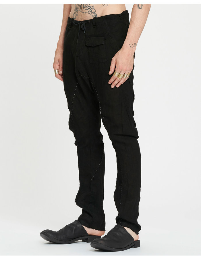 Side Pleat Baggy Pants in black by Masnada | Shop Unaltd NYC