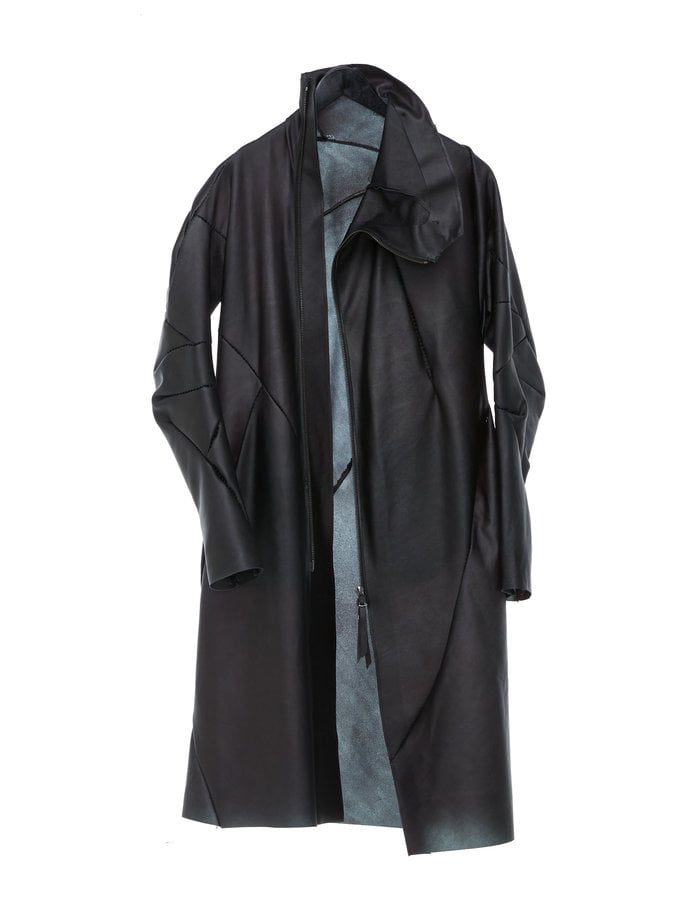 LEON EMANUEL BLANCK DISTORTION TRENCH COAT - TRANSPARENT HORSE