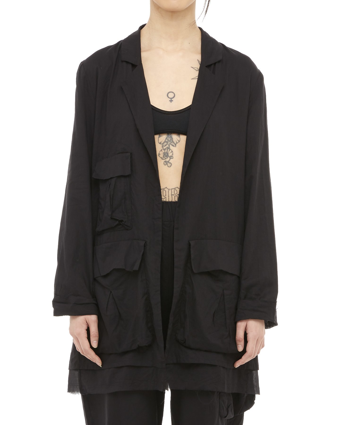 Cotton Gauze Layered Cargo Blazer by Studio B3 | Shop Unaltd NYC