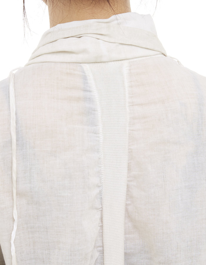 STUDIO B3 COTTON GAUZE CARDIGAN W/ DRAWSTRINGS - SAND