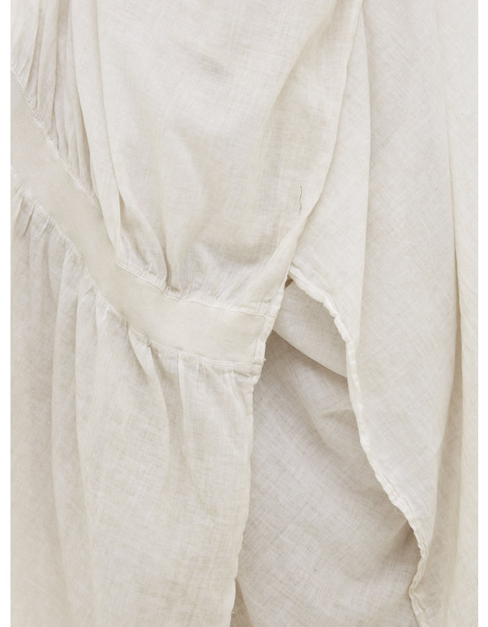 STUDIO B3 RIB DETAIL COTTON GAUZE HOODED VEST - SAND