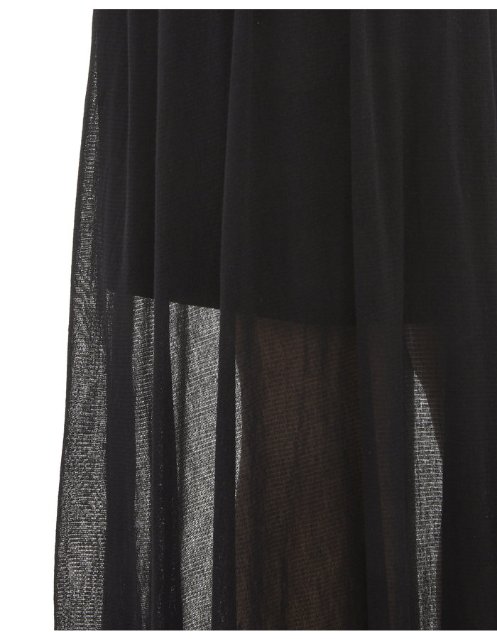 STUDIO B3 MESH JERSEY LAYERED MAXI SKIRT