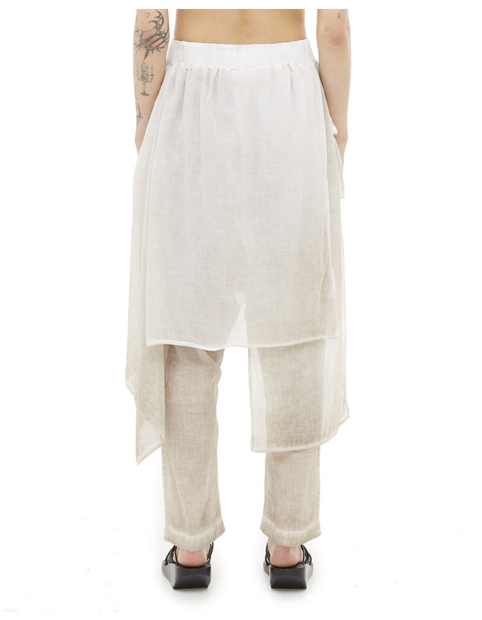 STUDIO B3 SKIRTED PANEL DROP CROTCH PANT - SAND