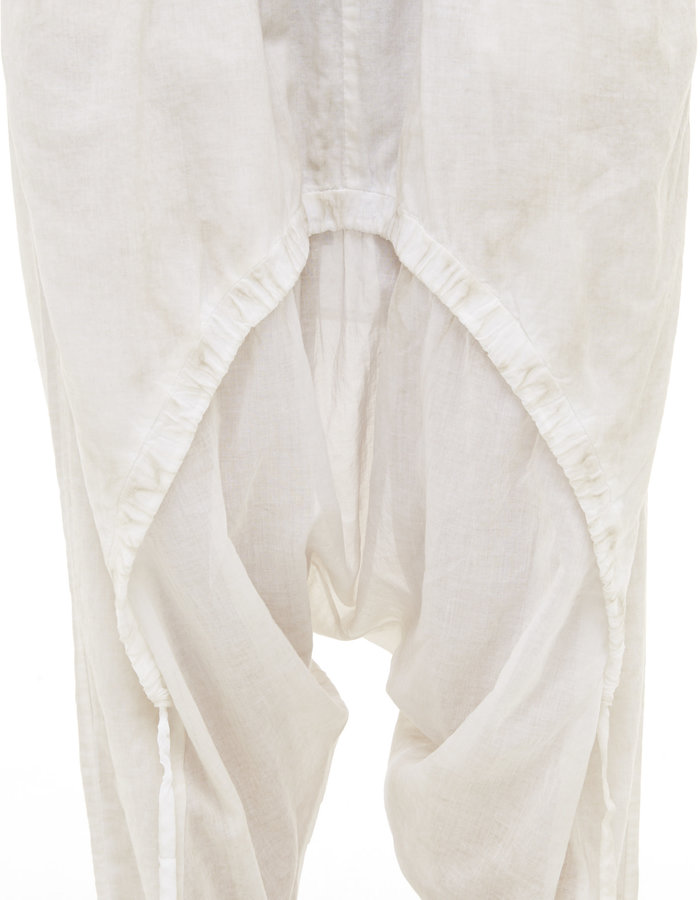 STUDIO B3 COTTON GAUZE DROP CROTCH PANT WITH DRAWSTRING - SAND