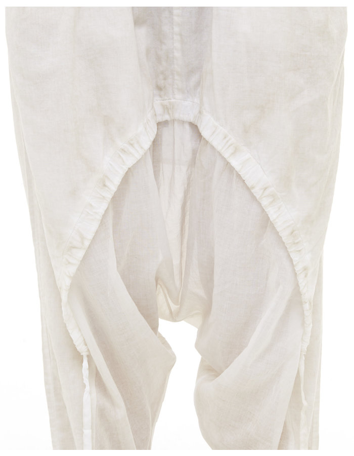 STUDIO B3 COTTON GAUZE DROP CROTCH PANT WITH DRAWSTRING - SAND