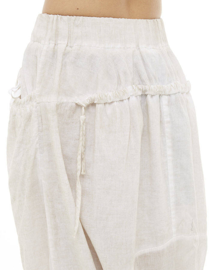 STUDIO B3 COTTON GAUZE DROP CROTCH PANT WITH DRAWSTRING - SAND