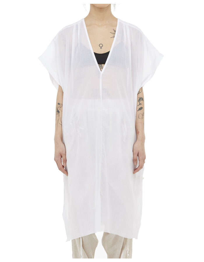 STUDIO B3 COTTON GAUZE KAFTAN - WHITE