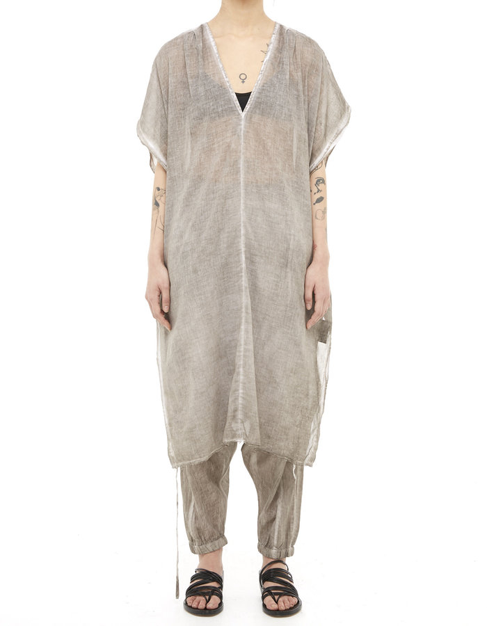 STUDIO B3 COTTON GAUZE KAFTAN - SLATE