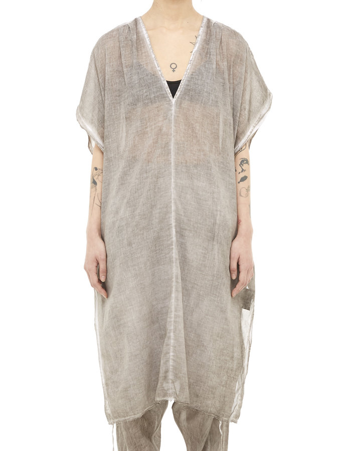 STUDIO B3 COTTON GAUZE KAFTAN - SLATE