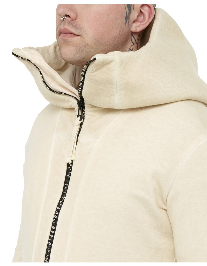 D. HYGEN UNTWISTED FLEECE LINED HOODIE - DIRTY WHITE