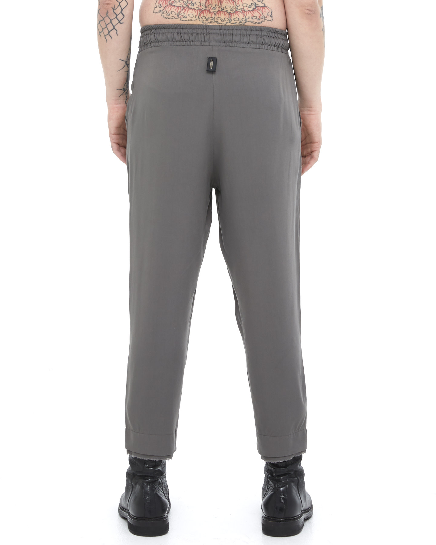 Buy BOSS Stretchable Cotton Twill Solid Trousers | Grey Color Men | AJIO  LUXE