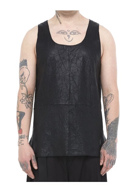 Perforated Leather Tank Top by David's Road