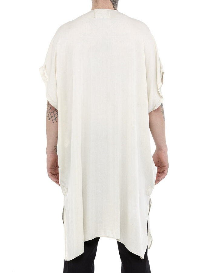 TOTUM PROJECT SHORT STRETCH SILK KAFTAN - SAND