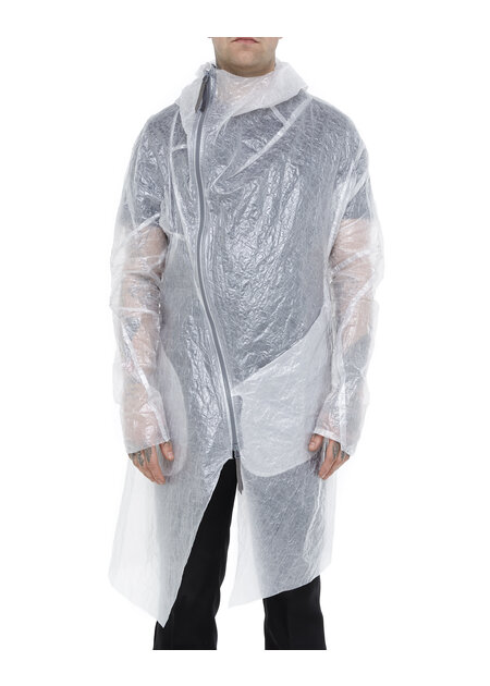 LEON EMANUEL BLANCK DISTORTION CURVED HOODED COAT - LIGHT MOLT