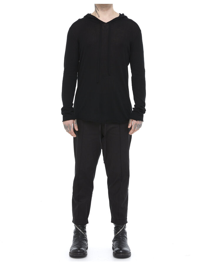 LARS ANDERSON HOODED LONGSLEEVE LIGHT COTTON T-SHIRT