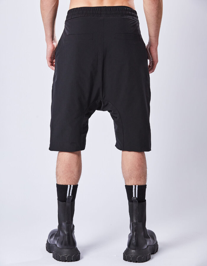 THOM KROM PADDED STRETCH NYLON DROP CROTCH SHORTS