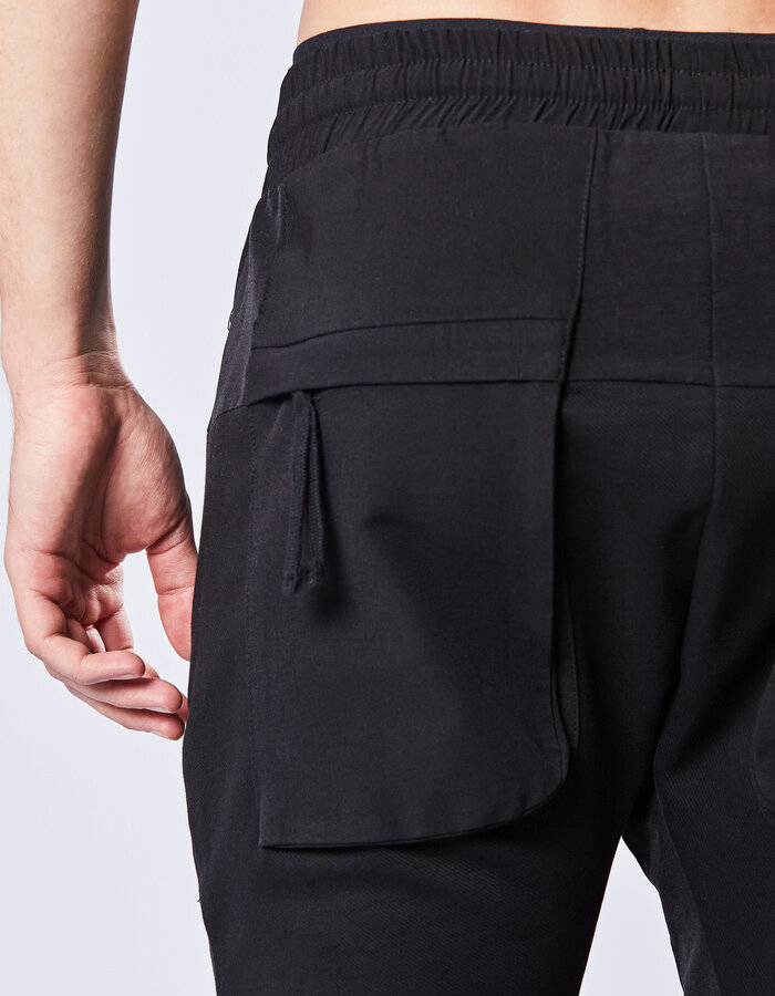 THOM KROM STRETCH COTTON & NYLON PANEL JOGGERS