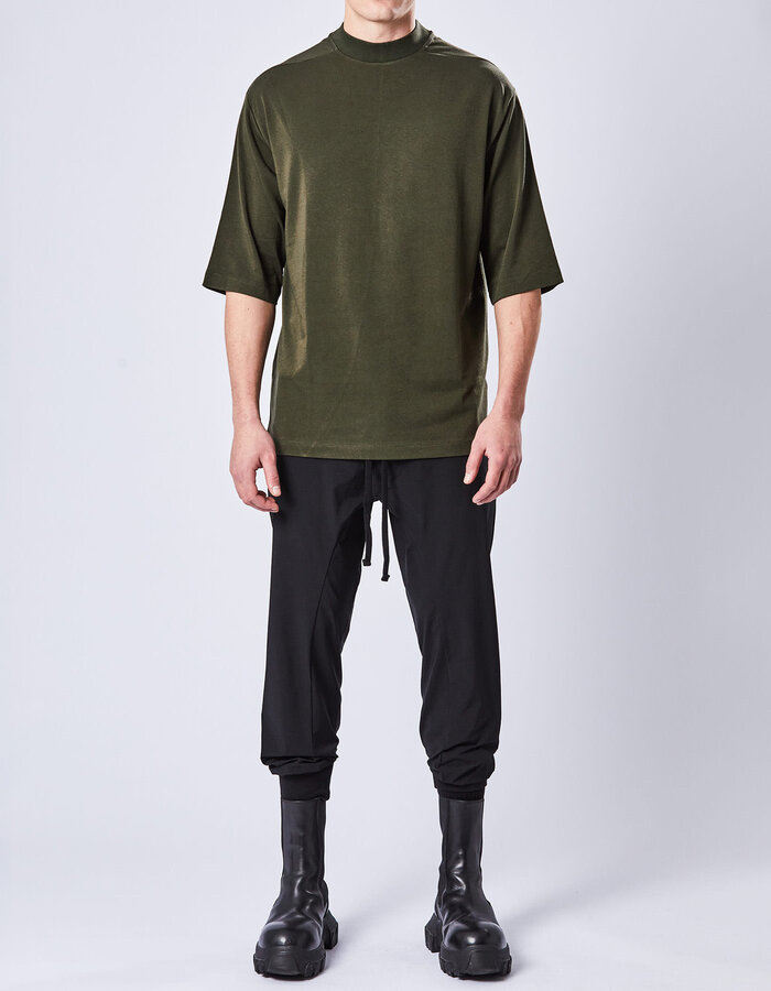 THOM KROM STRETCH COTTON & MODAL RELAXED FIT T-SHIRT - HUNT GREEN