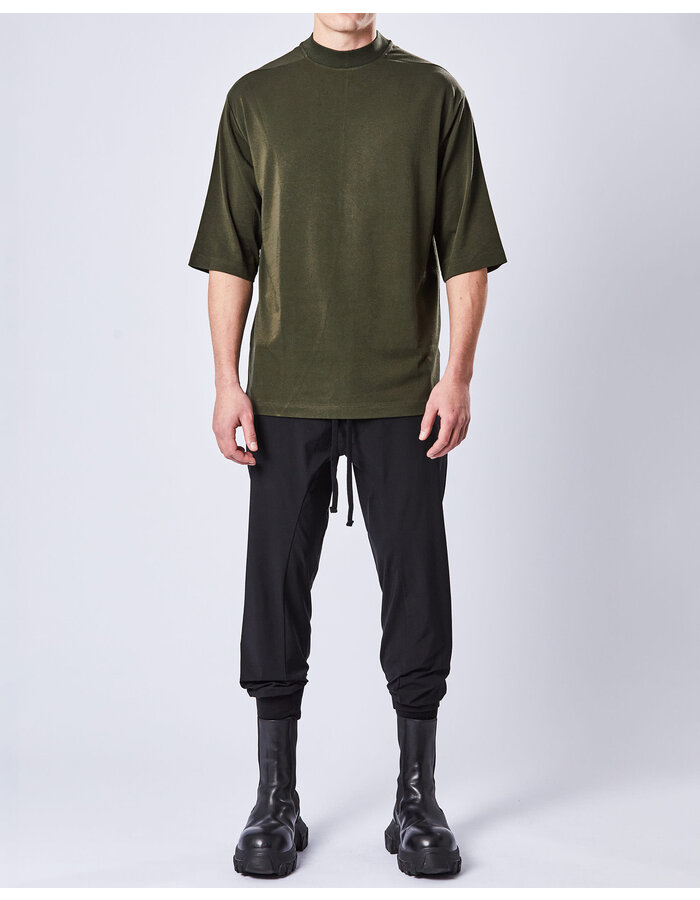 THOM KROM STRETCH COTTON & MODAL RELAXED FIT T-SHIRT - HUNT GREEN