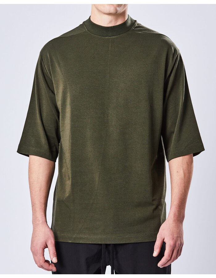 THOM KROM STRETCH COTTON & MODAL RELAXED FIT T-SHIRT - HUNT GREEN