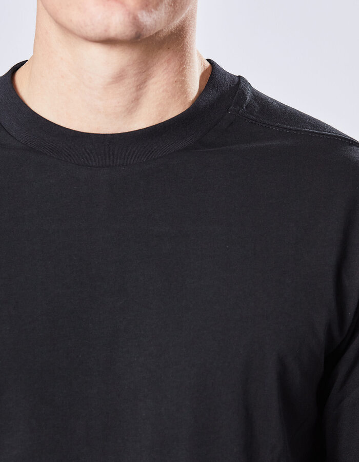 THOM KROM CURVE SEAM FITTED COTTON T-SHIRT - BLACK