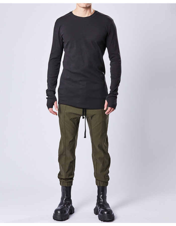 THOM KROM STRETCH MODAL FITTED LONGSLEEVE - BLACK