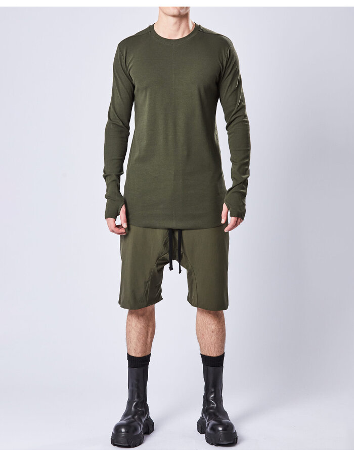 THOM KROM STRETCH MODAL FITTED LONGSLEEVE - HUNT GREEN