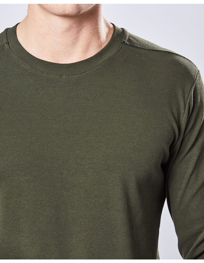 THOM KROM STRETCH MODAL FITTED LONGSLEEVE - HUNT GREEN