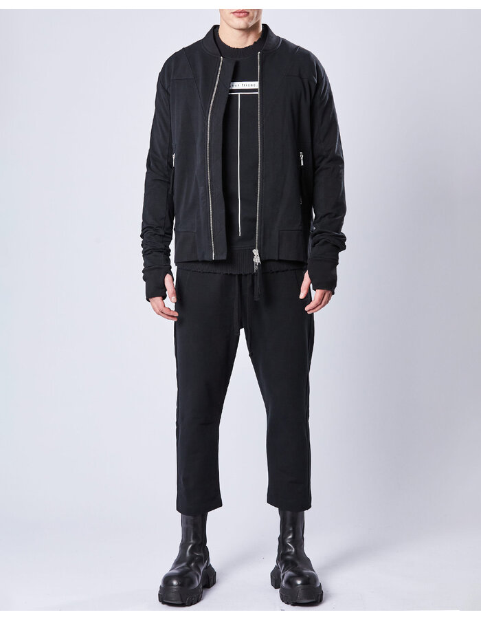 THOM KROM STRETCH COTTON GEO PANEL BOMBER