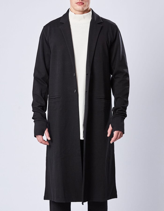 THOM KROM STRETCH COTTON & NYLON SWEATSHIRT COAT