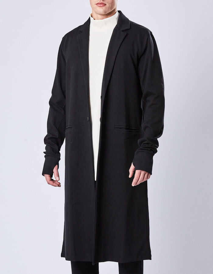 THOM KROM STRETCH COTTON & NYLON SWEATSHIRT COAT