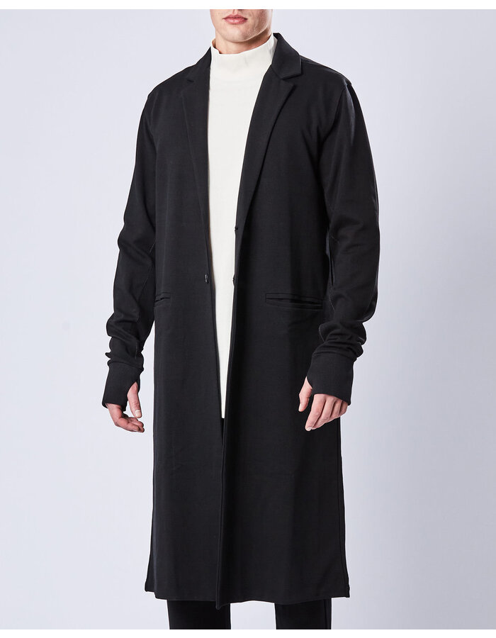 THOM KROM STRETCH COTTON & NYLON SWEATSHIRT COAT