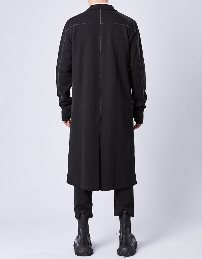 THOM KROM STRETCH COTTON & NYLON SWEATSHIRT COAT