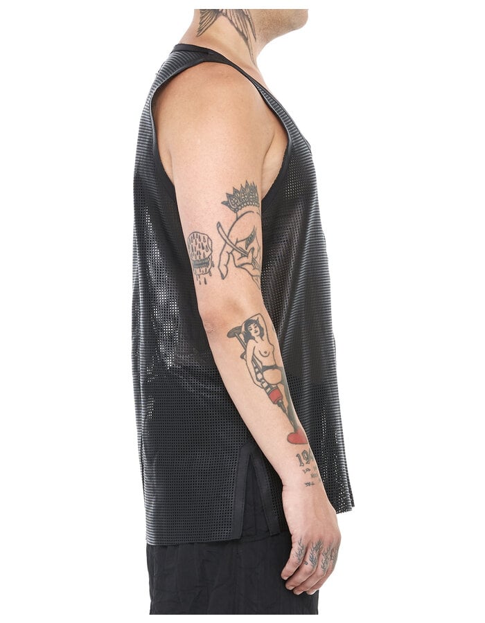 DAVIDS ROAD PERFORATED LEATHER TANK TOP