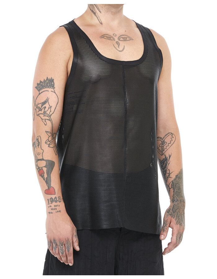 DAVIDS ROAD PERFORATED LEATHER TANK TOP
