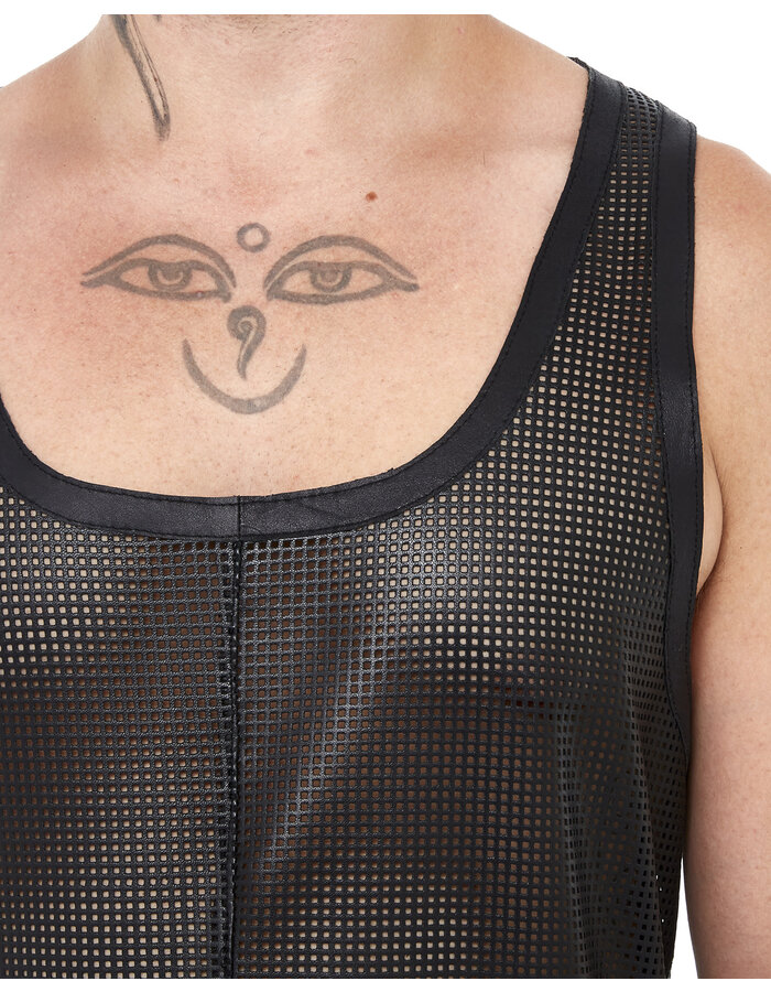 DAVIDS ROAD PERFORATED LEATHER TANK TOP