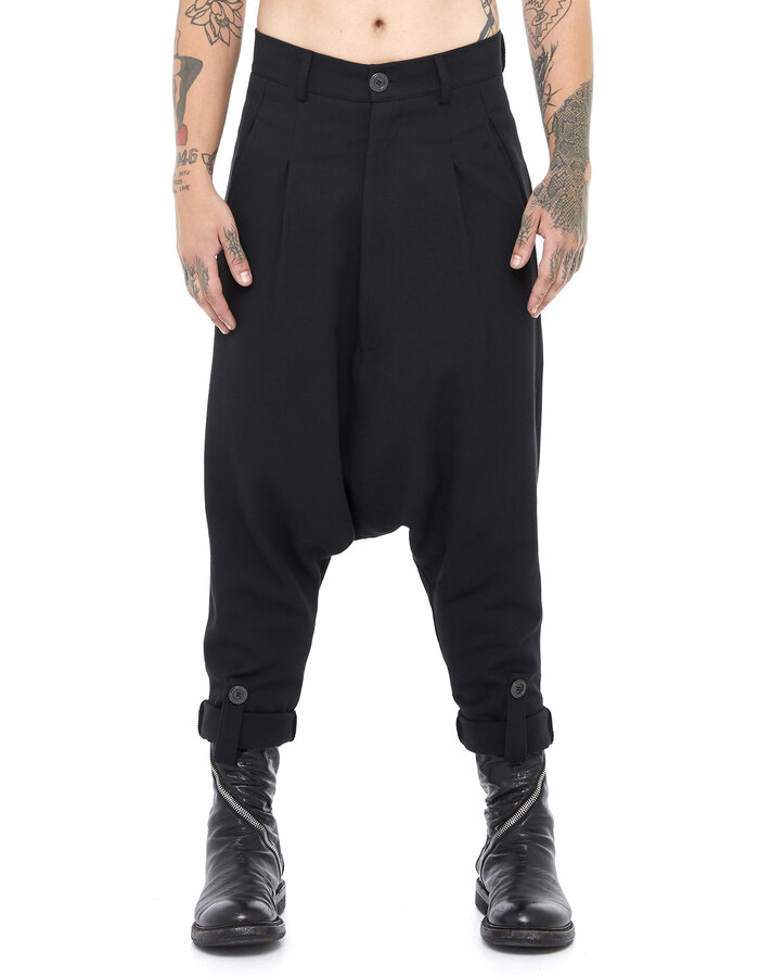 LA HAINE INSIDE US DROP CROTCH LOW COTTON TROUSER