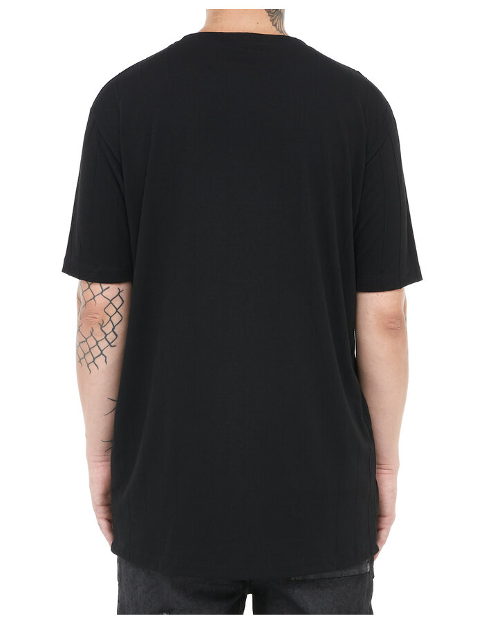 LA HAINE INSIDE US KNITTED VISCOSE SEAM DETAIL T-SHIRT