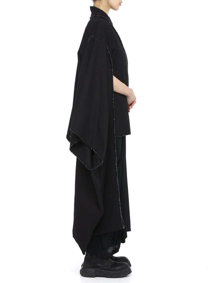 DAVIDS ROAD CRYSTAL EMBELLISHED STRUCTURED COTTON KIMONO