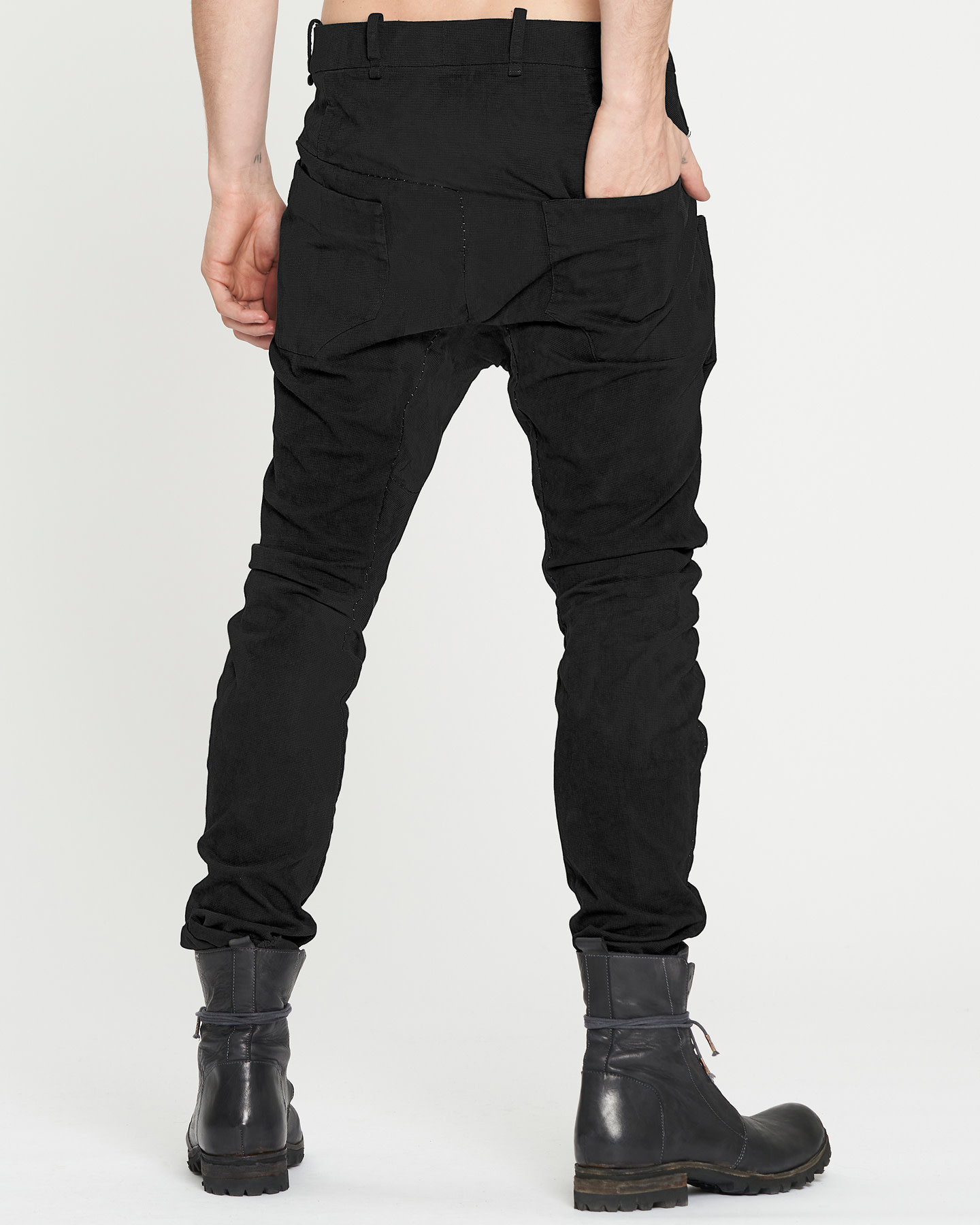 Black Combat Ripstop Cargo Pants M3032