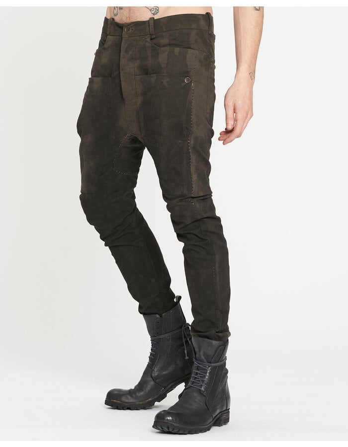 MASNADA SLIM GUSSET PANTS - CAMO DUST