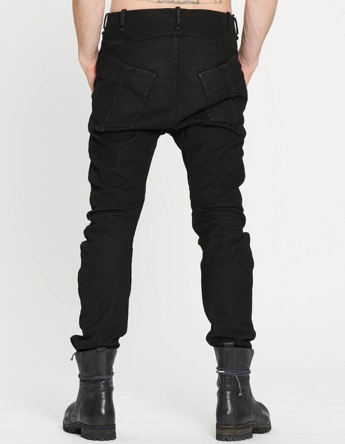 MASNADA BAGGY TAPED PANTS - BLACK