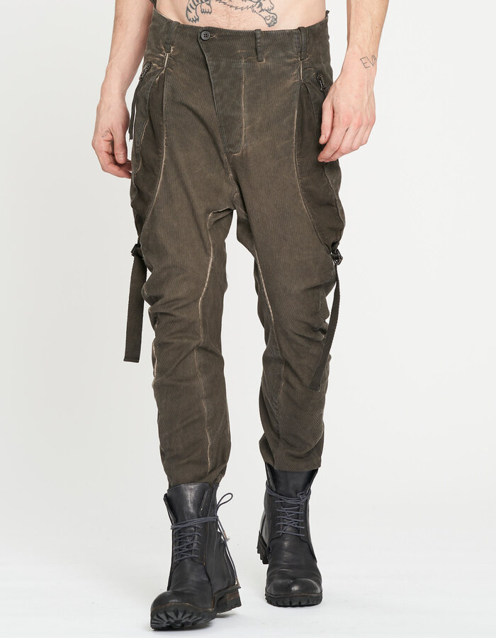 MASNADA BAGGY GUSSET POCKET PANTS - DUST