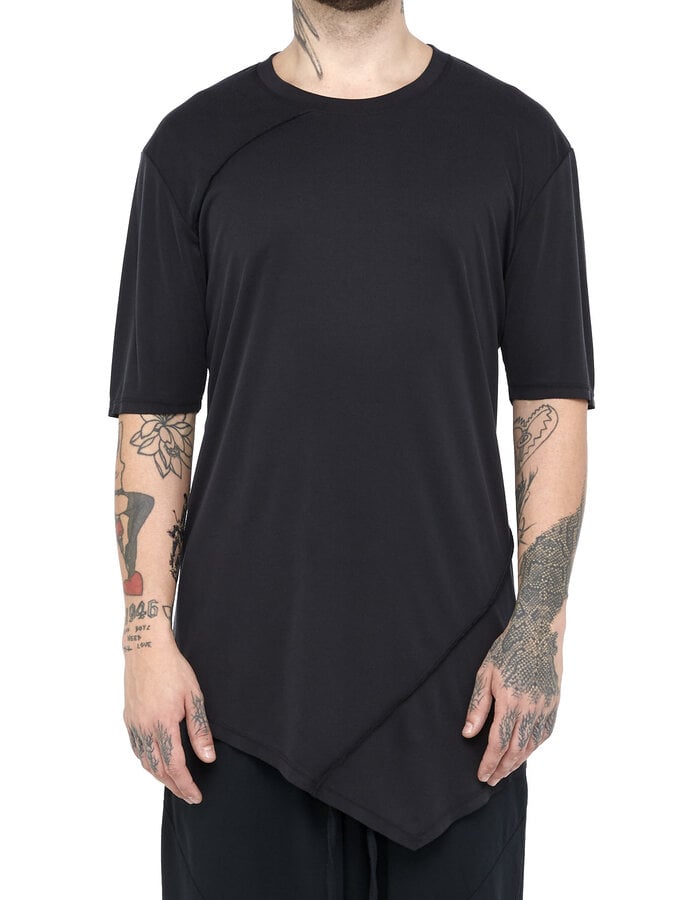 LA HAINE INSIDE US ASYMMETRIC FITTED MODAL T-SHIRT