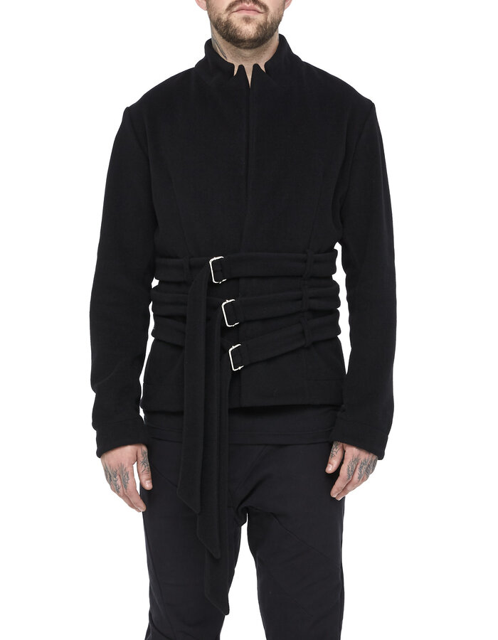 DAVIDS ROAD WOOL CASHMERE JACKET WITH BELTS