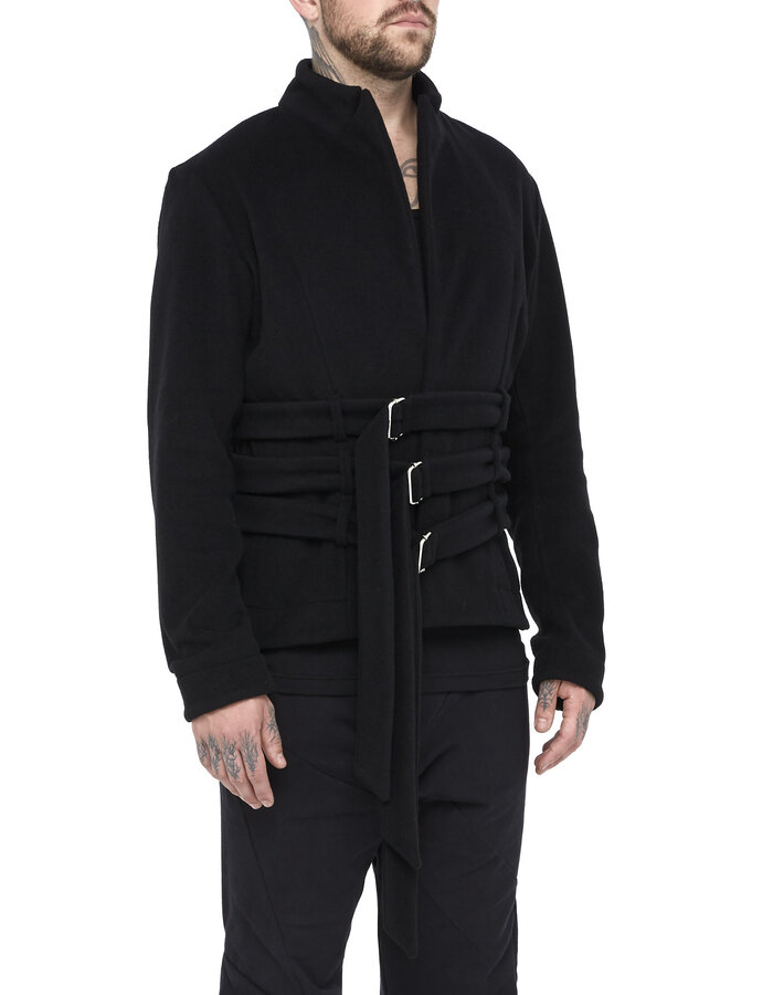 DAVIDS ROAD WOOL CASHMERE JACKET WITH BELTS