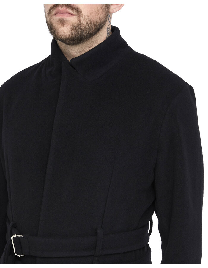 DAVIDS ROAD WOOL CASHMERE COAT WITH BELTS