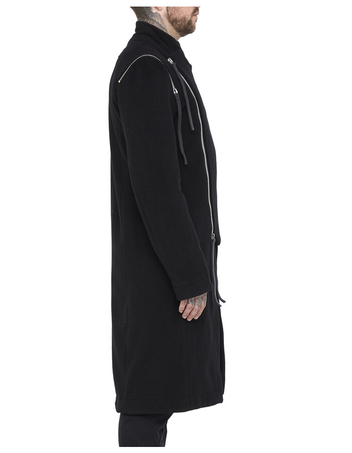 DAVIDS ROAD WOOL CASHMERE COAT WITH ZIP OFF PANEL